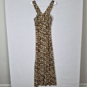 NWT Soma Size Medium Maxi Dress Stretch Ruched Summer Cabana Resort Comfort